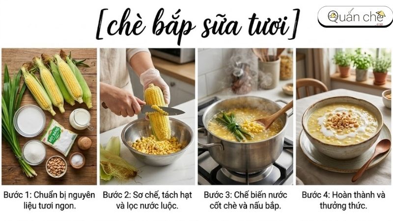 huong-dan-chi-tiet-cach-nau-che-bap-voi-sua-tuoi-ngon-kho-cuong